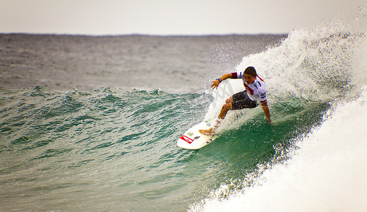 世界种族摄影照片_Surfer 参加 Quiksilver & Roxy Pro 世界冠军赛。 
