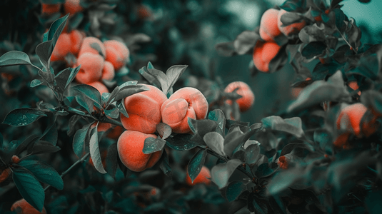 数字艺术摄影照片_桃子桃树水果果树摄影