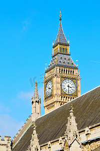 伦敦大本钟和建筑英国老城