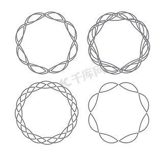 抽象简单的圆几何框架。