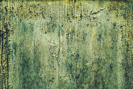 旧绿色木板粗糙的纹理表面
