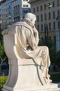 古典雕像摄影照片_经典雕像苏格拉底