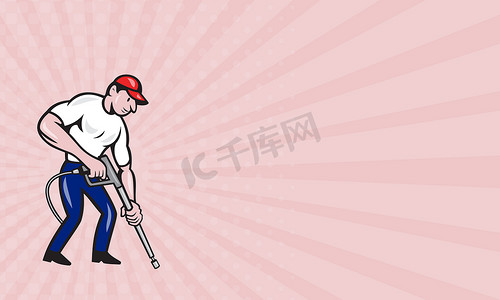 名片 Power Washing Pressure Water Blaster Worker