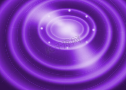 “抽象波浪光，紫色背景”