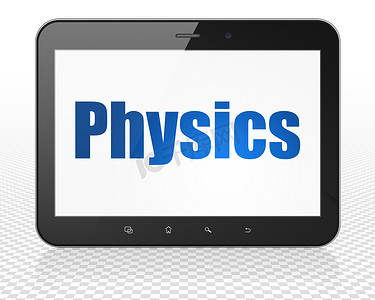 物理教学摄影照片_学习理念： Tablet Pc 计算机与物理上显示