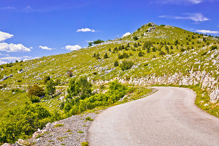 Velebit 山景和路景，北 Velebit