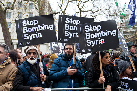 停止战争摄影照片_英格兰 - 伦敦 - 抗议