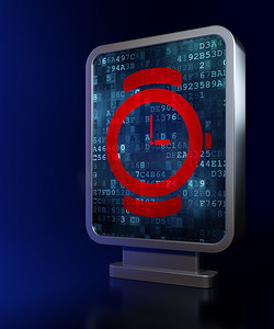 手表海报背景摄影照片_时间轴概念：广告牌背景上的手表