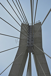 桥梁设计摄影照片_现代桥梁设计的特写