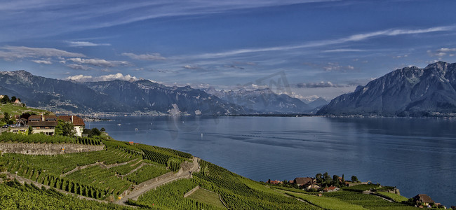 瑞士拉沃的壮丽景观