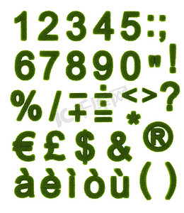 绿色字母-数字和符号