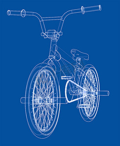 自行车小轮车。 
