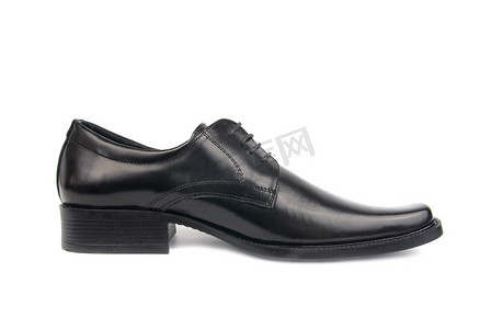 鞋背景黑摄影照片_男人的黑鞋