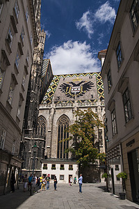 奥地利维也纳市中心的圣斯蒂芬大教堂