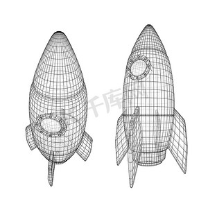 空间图标太空摄影照片_太空火箭的设计。