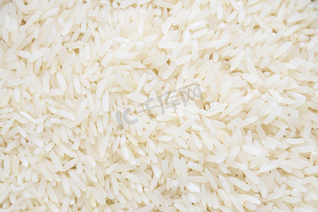 白米背景，未加工的谷物