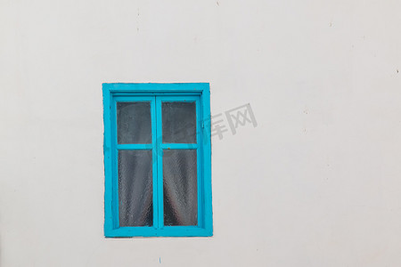 蓝框窗