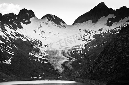 冰川诞生的地方 - 从瑞士谅解备忘录中的 Grimselpass 拍摄