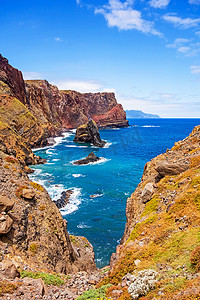 马德拉岛，在 Ponta de Sao Lourenco 的海湾