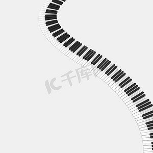 黑色和白色钢琴键盘