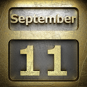 9 月 11 日金色标志