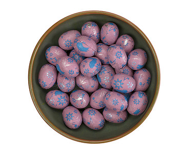 五颜六色的巧克力复活节彩蛋