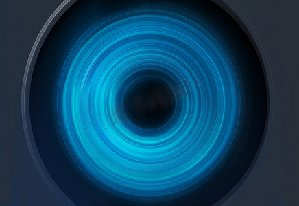 圆圈蓝色摄影照片_抽象蓝色自旋圆圈背景概念系列