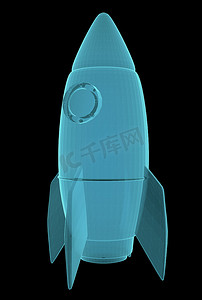 火箭太空飞船的 X 射线图像