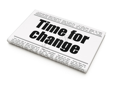 时间表概念：报纸大标题变革时间