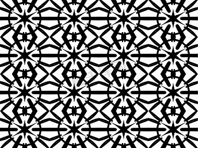 黑色-白色的无缝几何 Astroniras 图案