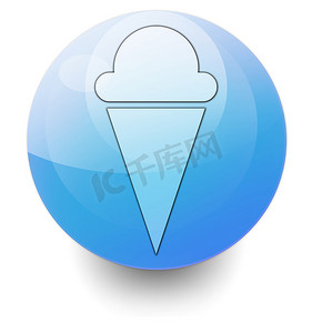 图标、按钮、象形图冰淇淋