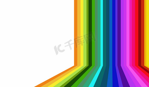 五颜六色的光谱背景，彩虹摘要