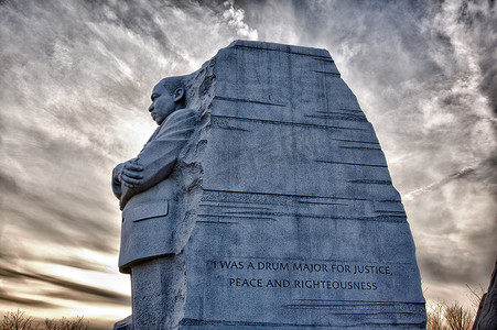马丁路德金摄影照片_马丁路德金纪念碑 DC