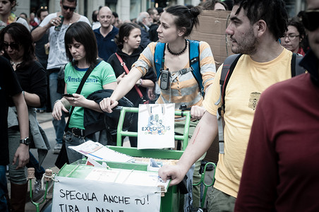 2013 年 5 月 1 日在米兰举行的劳动节庆祝活动