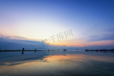 苏梅岛背景摄影照片_苏梅岛海上日落
