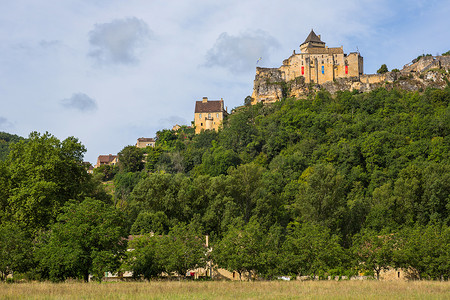 百年好合文字摄影照片_Castelnaud 中世纪城堡