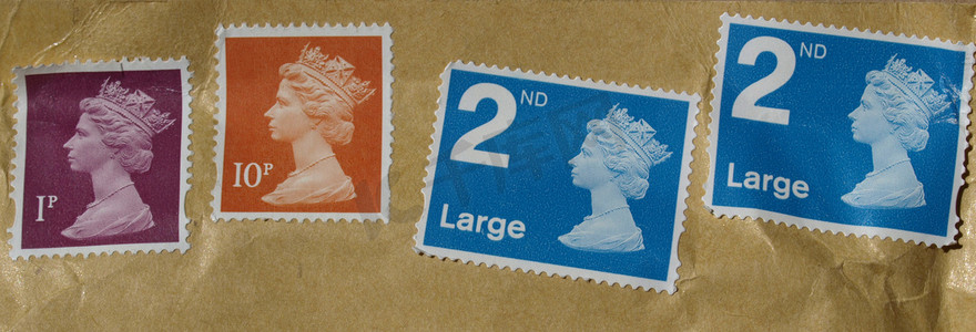英国伦敦邮票摄影照片_英国邮票