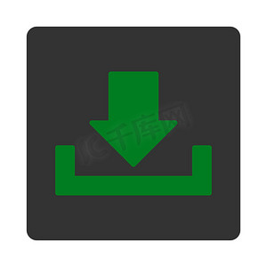 金币图标ui摄影照片_下载平面绿色和灰色颜色圆形按钮