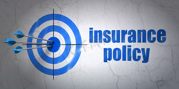 保险概念： 背景墙上的目标和保险政策
