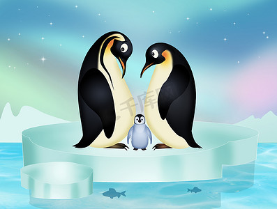 冰山上的企鹅