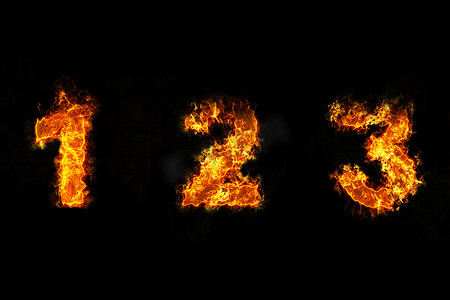 数字2火摄影照片_在数字 1、2 和 3 上开火