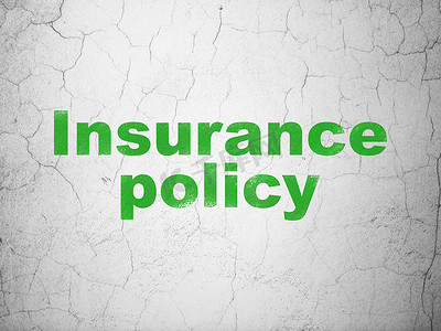 保险概念： 在背景墙上的保险政策