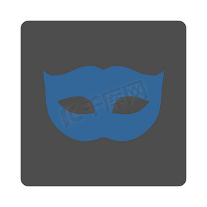 Privacy Mask 扁平钴灰色圆形按钮