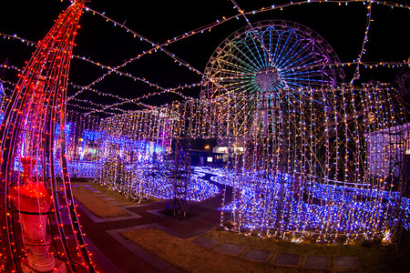 huis摄影照片_日本长崎市-2019 年 4 月 29 日：Huis Ten Bosch 是一个主题公园