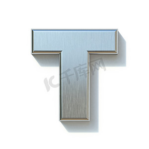 拉丝金属字体 Letter T 3D