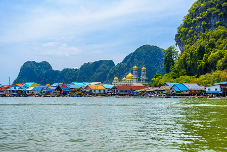 Koh Panyee 岩石岛上的渔村，Ko Panyi，Mueang Pha