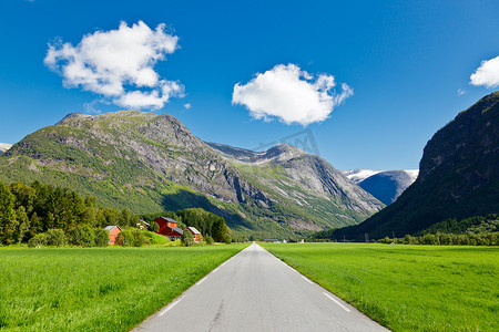 挪威空旷的道路