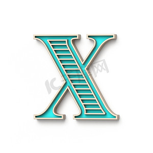 经典老式字体 Letter X 3D