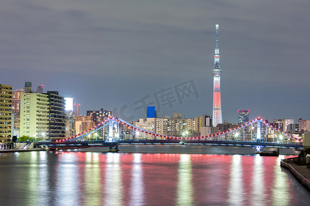 日本晴空塔摄影照片_东京晴空塔之夜