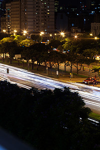 黄昏车摄影照片_阿根廷布宜诺斯艾利斯的夜景